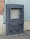 Дверца чугунная со стеклом правая DPK8R