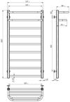 cumpără Uscător de prosoape Lianat 3020 Lux-Oteli 500x1000 П9 inox Milano în Chișinău 