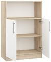 купить Офисный шкаф Mobildor-Lux Consolă Practik semi-deschisă cu polițe (80x40x120H cm) Sonoma/White в Кишинёве 