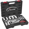 cumpără Set de unelte de mână Vigor V6452, сервисные ключи для разборки/ сборки стоек, 14 пр. în Chișinău 