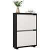 cumpără Raft pentru încălțăminte Mobildor-Lux Leo Slim 50x16x86H cm Anthracite/White în Chișinău 