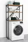 купить Этажерка Bofigo Для стиральной машины, металлический каркас, 66x34x160 см, Дуб (13-03-02) в Кишинёве 