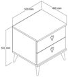 купить Тумбочка Trendy Versa, Alb, 52x55x45cm в Кишинёве 