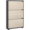 cumpără Raft pentru încălțăminte Mobildor-Lux Leo Slim 60x16x125H cm Anthracite/Sonoma în Chișinău 