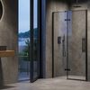 cumpără Paravan de duș Ravak Shower door Cool! 120x195 Black transparent COSD2-120 (X0VVGC300Z1) în Chișinău 