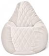 cumpără Fotoliu BeanBag BeanBag BM6134, Кресло Груша из велюра Maserrati "Romb", XL, белый în Chișinău 