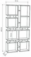 купить Офисный стеллаж Trendy Sina nr.1, Alb, 79x166x24cm (GTR000401) в Кишинёве 