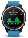 cumpără Ceas inteligent Garmin quatix® 7 Standard Edition, Cyan Blue Silicone Band (0100254061) în Chișinău 