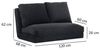 купить Диван Trendy Taida Negru 68x62x120cm в Кишинёве 