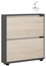 Полка для обуви Mobildor-Lux Leo Slim 50x16x86H cm Anthracite/Sonoma