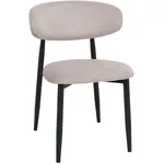 Scaun Deco Meridian Catifea Beige (HLR7)+Black Legs