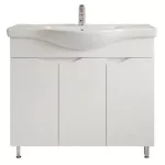 Шкаф под умывальник Mashtab 11828 Print cu 3 usi 90cm Alb