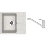 Мойка кухонная со смесителем Dr.Gans Nika 580 + SanDonna F 1066 gri