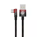 Кабель для моб. устройства Baseus CAVP000520 USB - Type-C, Braided, 100W, 2m, 90°, MVP2 Black-Red