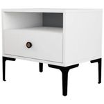 Noptieră Trendy Lizbon-535, Alb, 56x50x40cm (GTR001522)