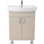 Шкаф под умывальник Mashtab 12466 Aqua (CL) cu 2 uși 600x370x850 Bej mat