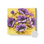 Картина по номерам Art Gallery BJ735 Mozaic cu diamante 20x20cm Viole