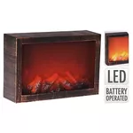 Декор Promstore 48237 Декоративный светодиодный камин 30X21X9 см, таймер, адаптер не входит в комплект