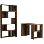 Офисный стол Trendy Lima, Nuc, Antracit, cu raft