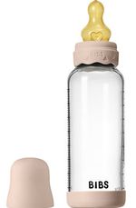 Cană cu pai BIBS 50202244 Biberon din sticla anticolici Boheme Blush cu tetina din latex 3+ luni, 240ml