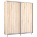 Dulap Mobildor-Lux Aron cu uși glisante (180x60x220H cm) Sonoma