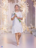 Белое платье/бант