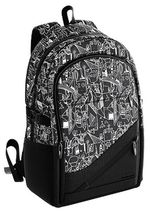 Rucsac pentru copii Erich Krause 57587 CityLine 47x36x15cm, 19L, negru-alb cu USB