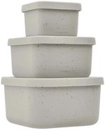 Посуда для кормления Kikka Boo 31302050010 Set 3 piese din silicon Platinum Snack Box Sand