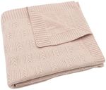 Lenjerie de pat pentru copii Jollein 516-511-67065 Paturica Grain Knit Wild Rose, 75x100cm