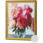 Картина по номерам Art Gallery GB83478 Mozaic cu diamante 30x40cm Vaza din sticla cu flori
