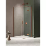 Cabină de duș New Trendy Nesta Copper Brushed Rectangular L 90x90x200 Hinged K-4598