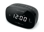 MUSE M-155 CR, Tuner FM, Clocks: Double Alarme, Black