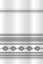 Занавеска для ванной Bisk 08178 TXT ETNO, alb/negru, 180x200