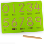 Tablă din lemn cu cifre și indicator pentru scriere corectă VIGA