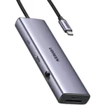 Переходник для IT Ugreen 15375 HUB 9in1 USB-C to HDMI(4K@60Hz)+2*USB-A3.0+2*USB-C3.05G+SD/TF+GigabitRJ45+PD(100W), CM498, Black