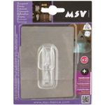 Accesoriu pentru baie MSV 41019 Крючки самоклеющиеся 2шт квадрат 8x8cm, серые, пластик