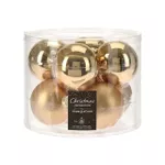 Новогодний декор Promstore 29719 Набор шаров стеклянных 8x70mm, цилиндр, золотые