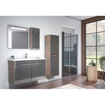 Зеркало для ванной Orka Lago 60x65 TR9009 + Dulap 30x65 Glossy Anthracite