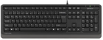 Клавиатура A4Tech FK10, проводная, черный/серый