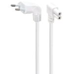 Power Cord PC-220V  2.5m  Russian Plug, Cablexpert, angled socket, White, PC-184L-VDE-2.5M-W