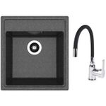 Мойка кухонная со смесителем Dr.Gans Nica 470 + SanDonna F 9995 negru