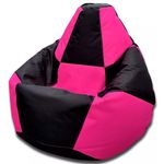 Fotoliu BeanBag BeanBag BM5974, Груша Шахматы из Оксфорда 600D, XXL, черный с розовым