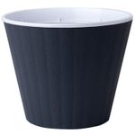 Ghiveci pentru flori Aleana 114036 Ibis cu fund dublu 17,9x14,7cm, granite / white
