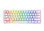 Gaming Keyboard Razer Huntsman Mini, Optical Clicky SW, Doubleshot PBT Keycaps,US Layout,USB, White