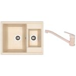 Мойка кухонная со смесителем Dr.Gans Astra 620K + SanDonna F 1066 bej
