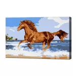 Картина по номерам Art Gallery CX4301 20x30cm Un cal pe malul marii