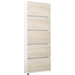 Полка для обуви Mobildor-Lux Leo Slim 70x16x203H cm White/Sonoma