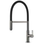 Смеситель кухонный Helika-AquaSanita 7003-T COLOS Graphite+black silicon hose