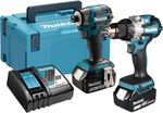 Набор электроинструментов Makita DLX2527TJ Set DDF489+DTD173+DC18RC+BL1850*2