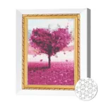 Картина по номерам Art Gallery JS24782 Mozaic cu diamante 20x30cm Copac-inima